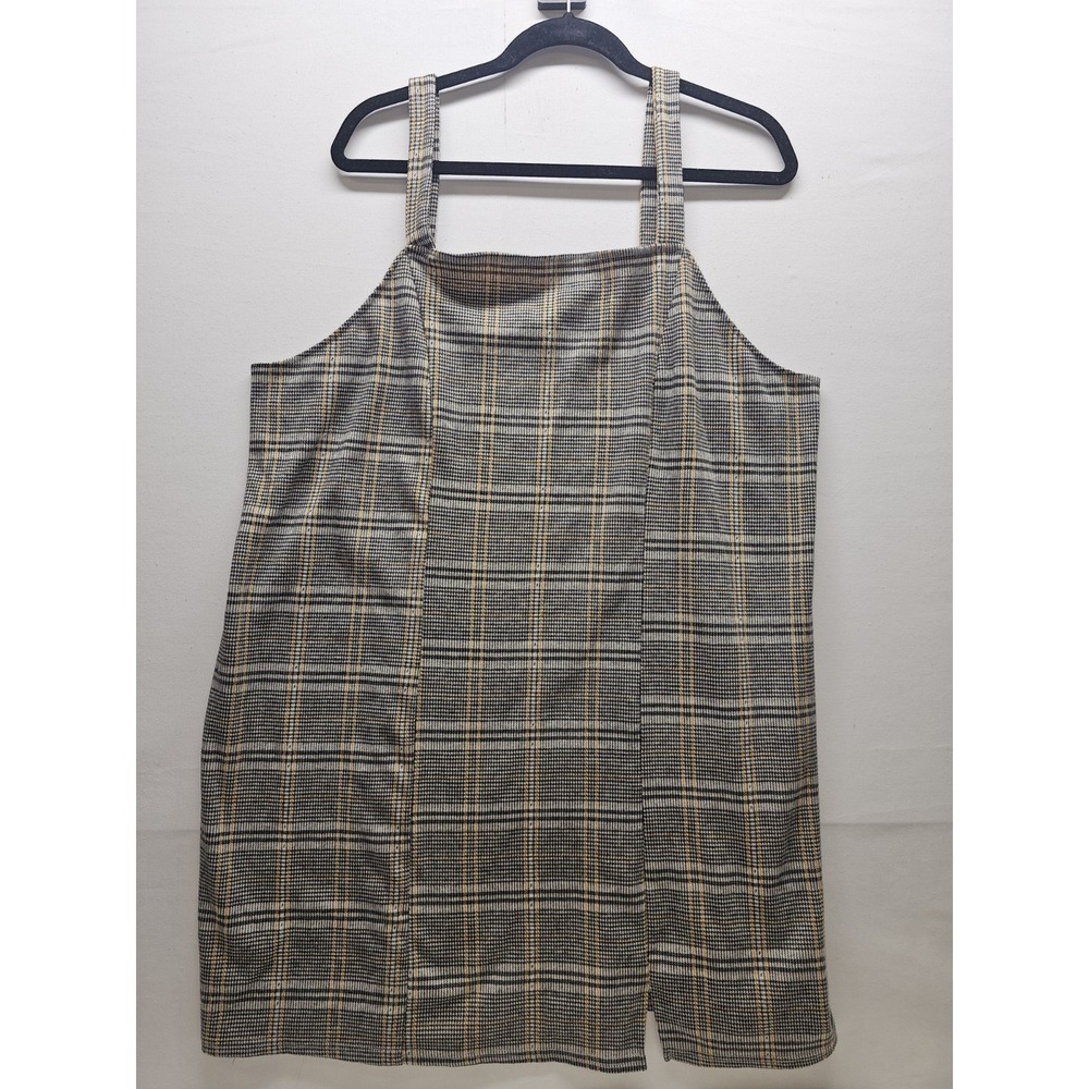 Coco and Say Plus Plaid Pinafore Dress 3XL Overalls Mini Academia Streetwear